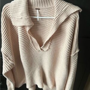 Free People Light Pink Marlie Sweater